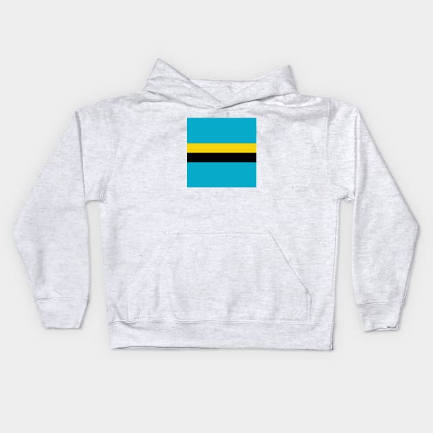 Bahamas Color Block - Blue Black Gold Kids Hoodie by IslandConcepts